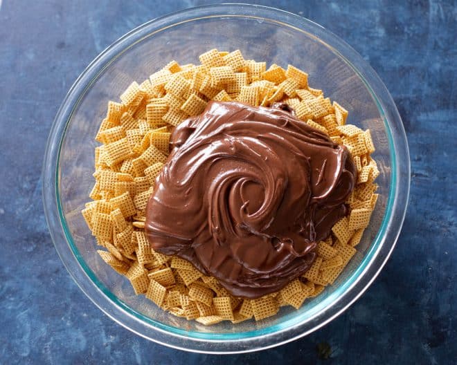 chex mix and chocolate