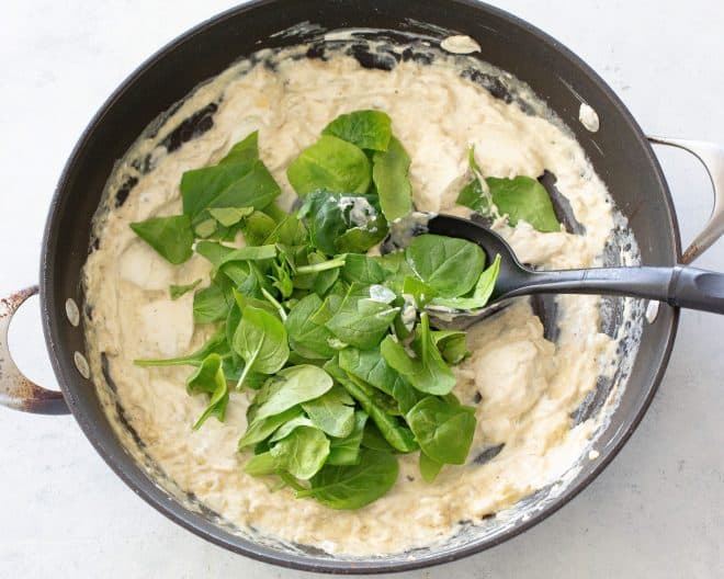 spinach on filling