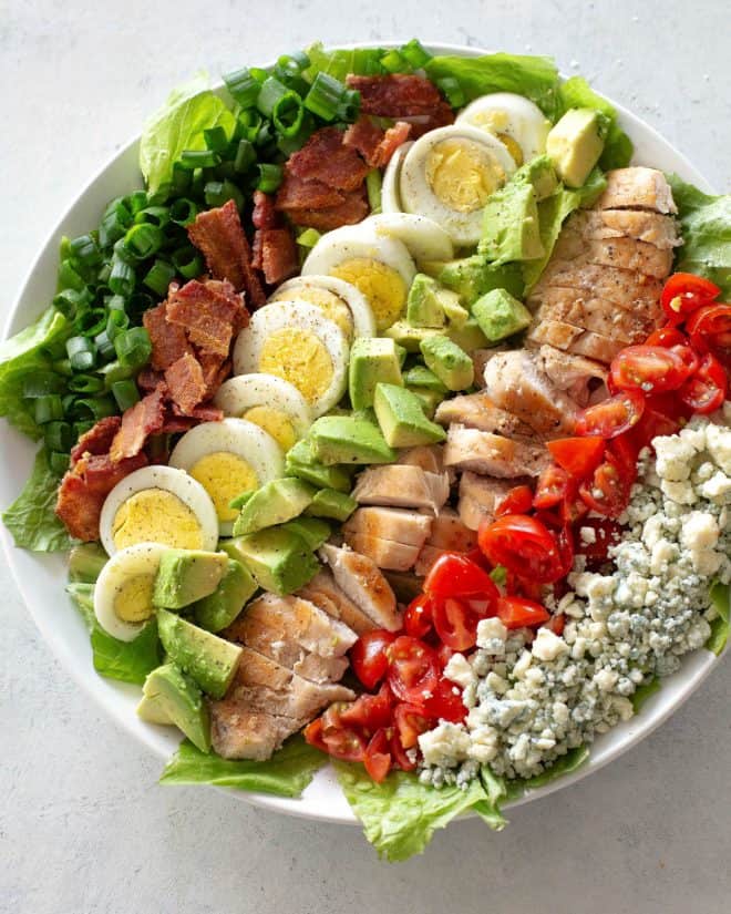 cobb salad in bowl