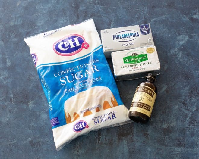 ingredients for cream cheese frosting