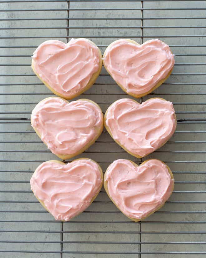 cream cheese frosting on cookies