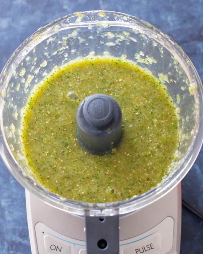 salsa verde in a food processor