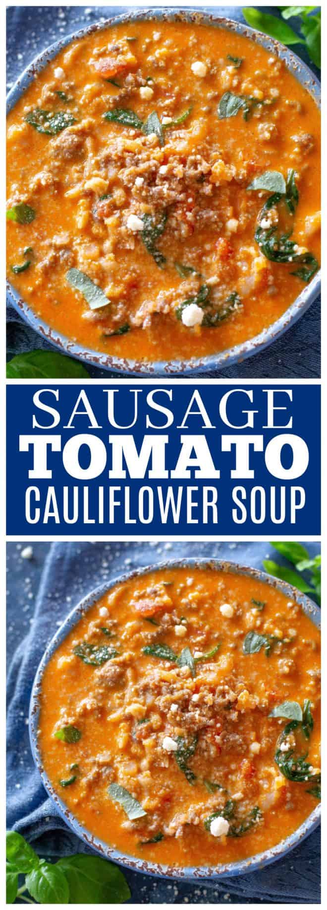 sausage tomato cauliflower soup