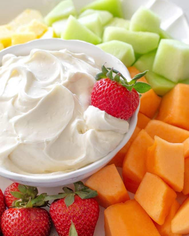 strawberry dipped in white cream