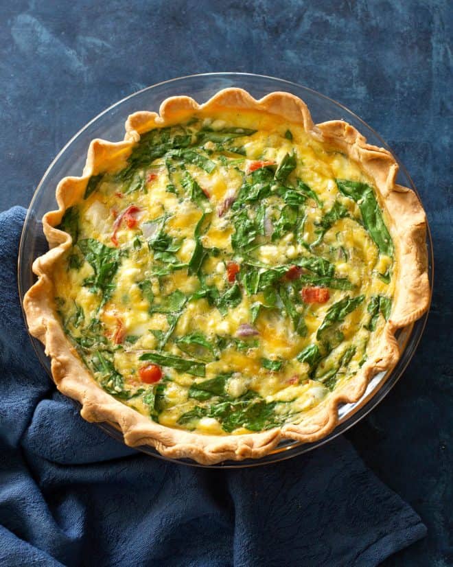 spinach feta quiche