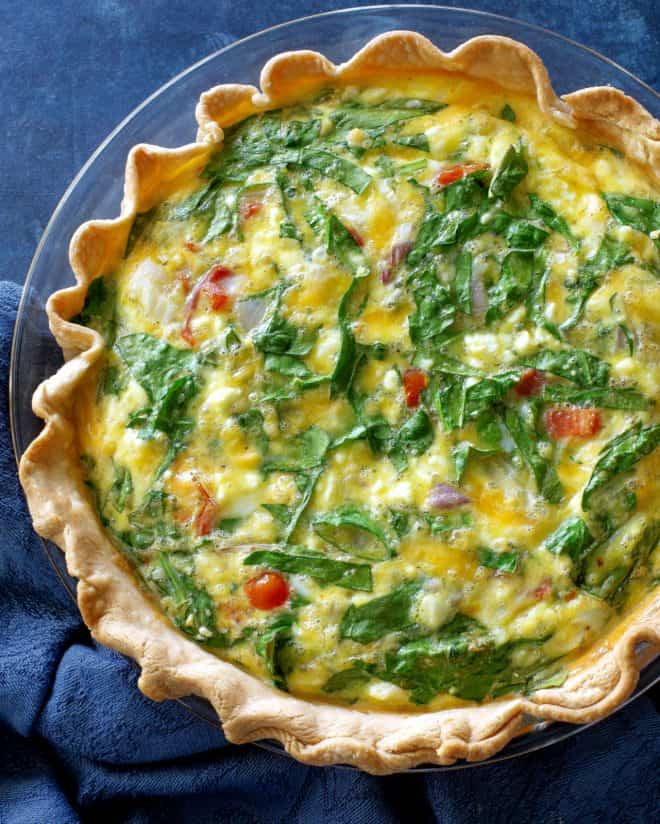spinach feta quiche