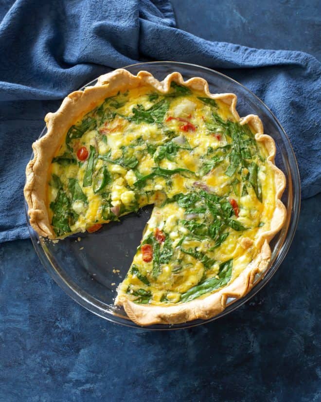 spinach feta quiche