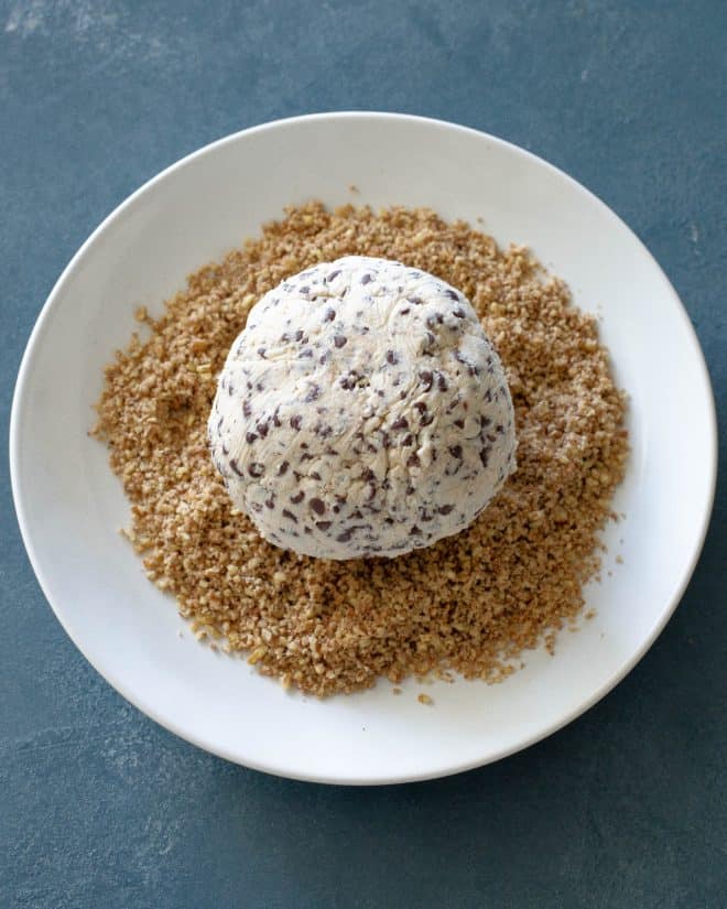 cheese ball in pecans