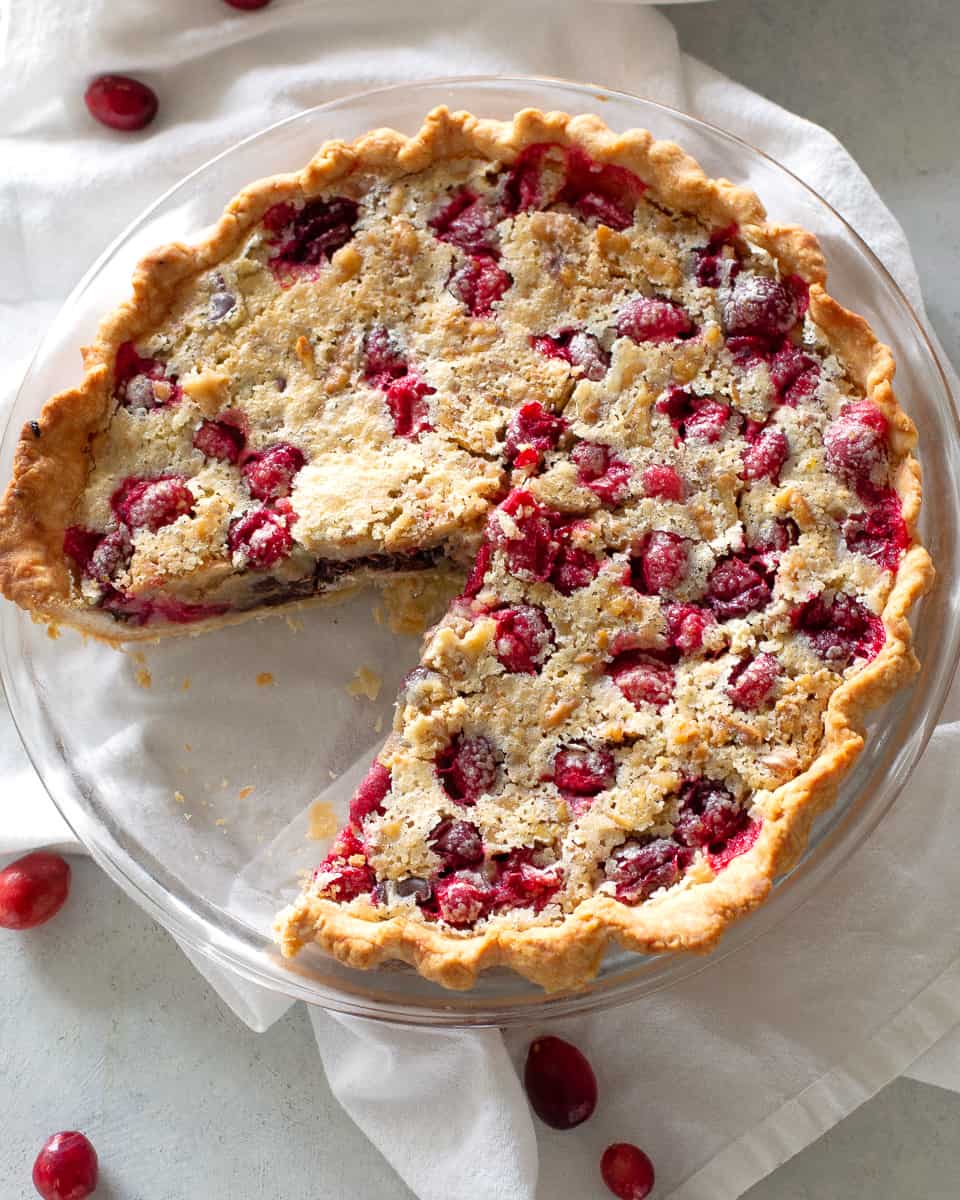 Cranberry chocolate pie