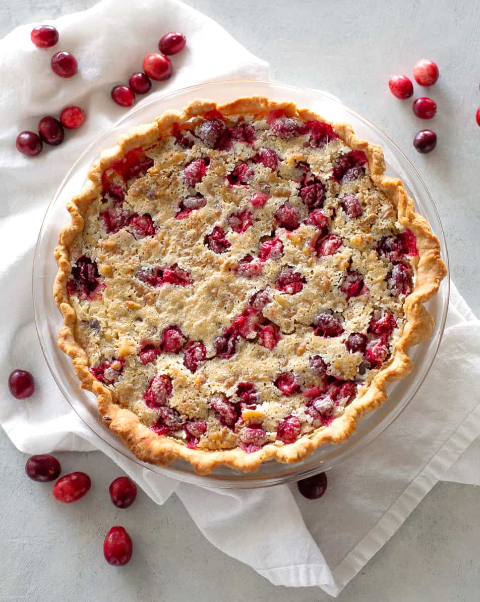 Cranberry chocolate pie