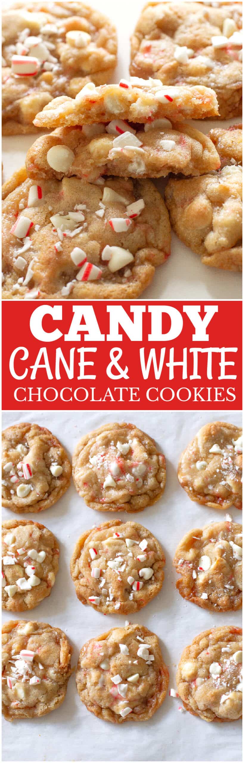white chocolate candy cane cookies