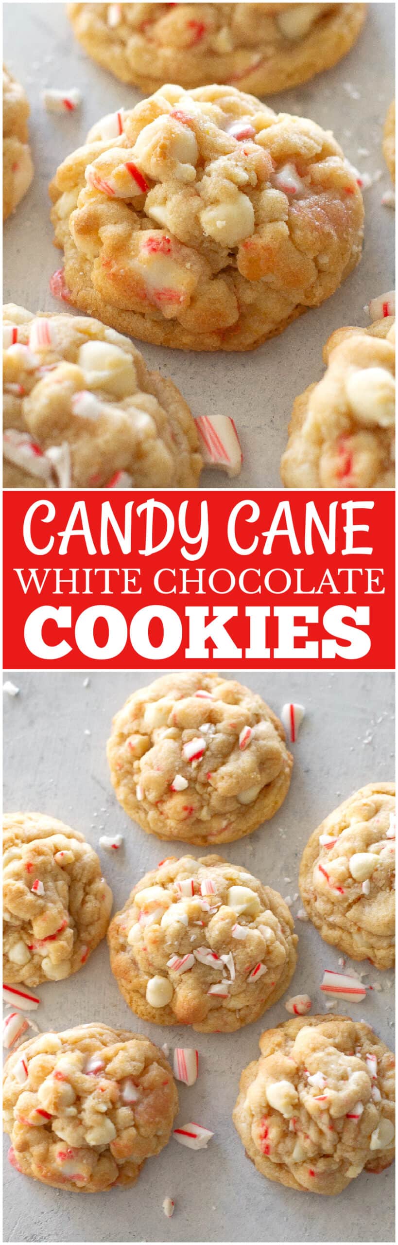 white chocolate candy cane cookies