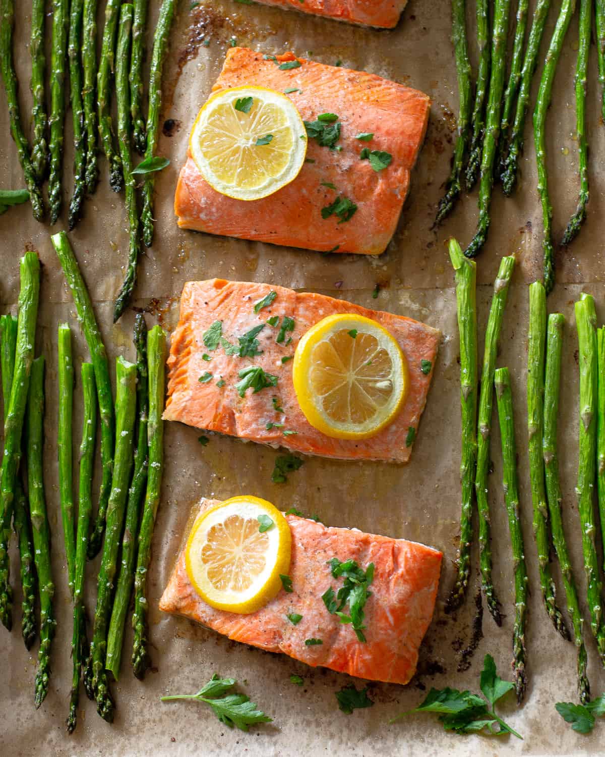 salmon and asparagus
