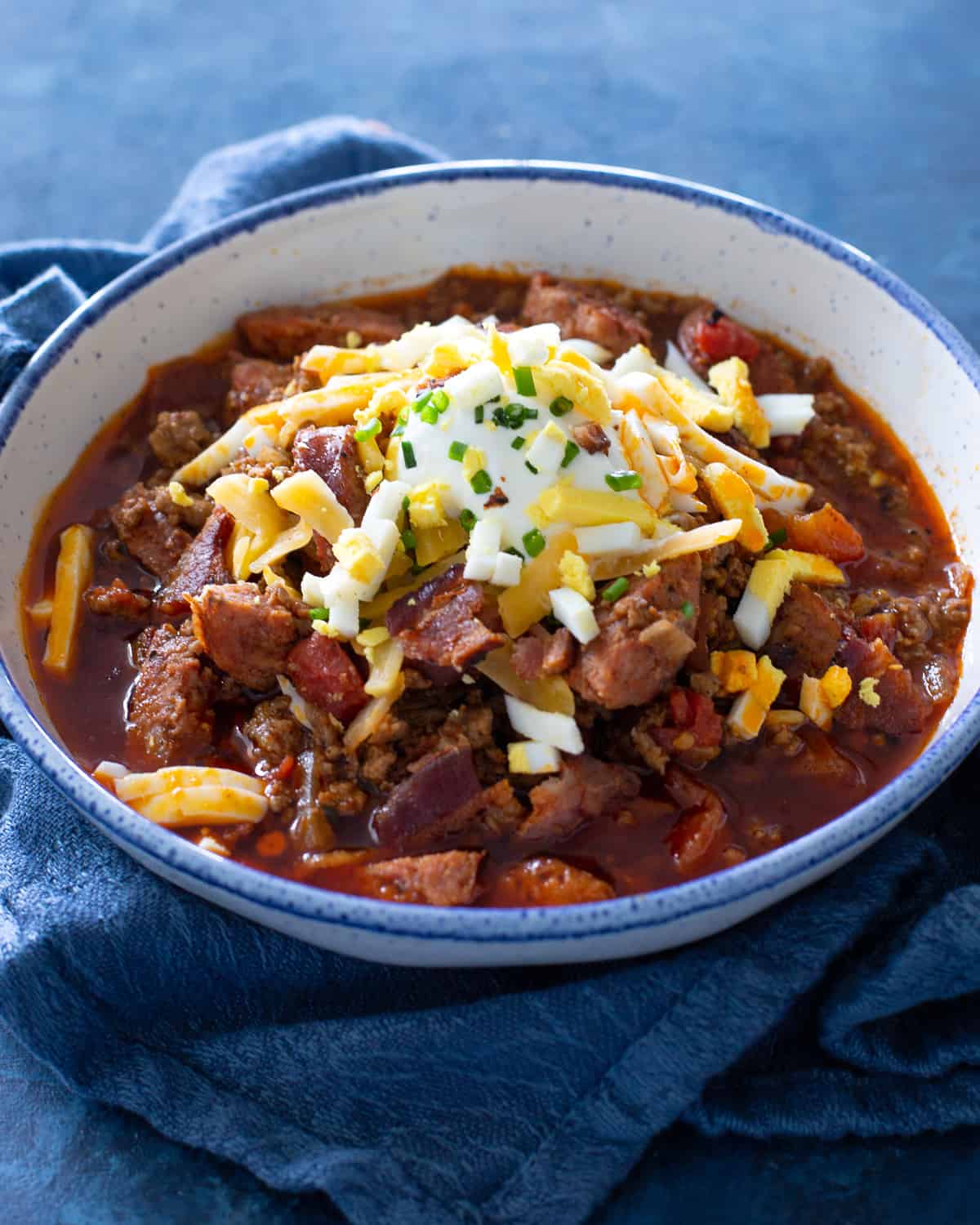 keto chili in a bowl