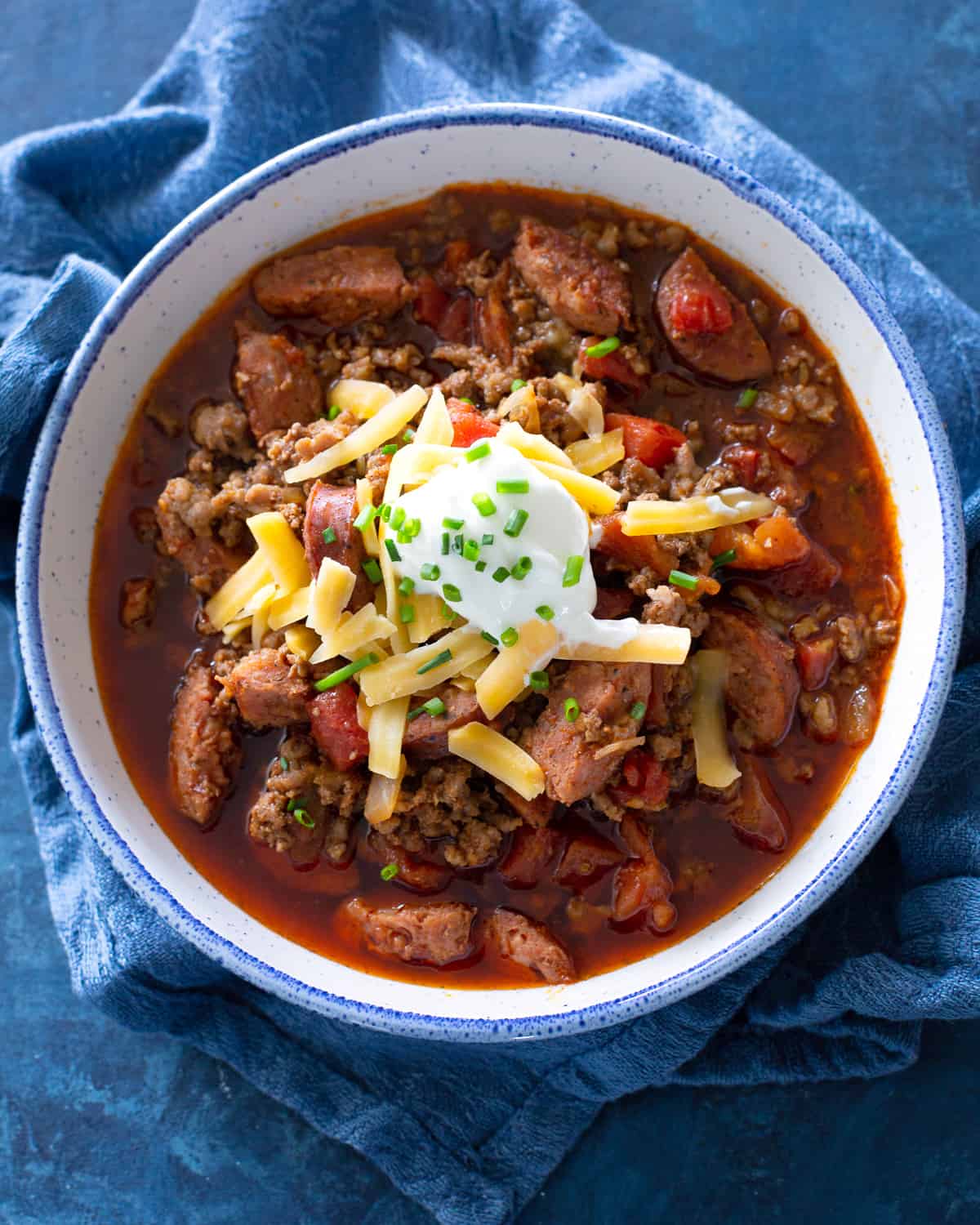 keto chili in a bowl