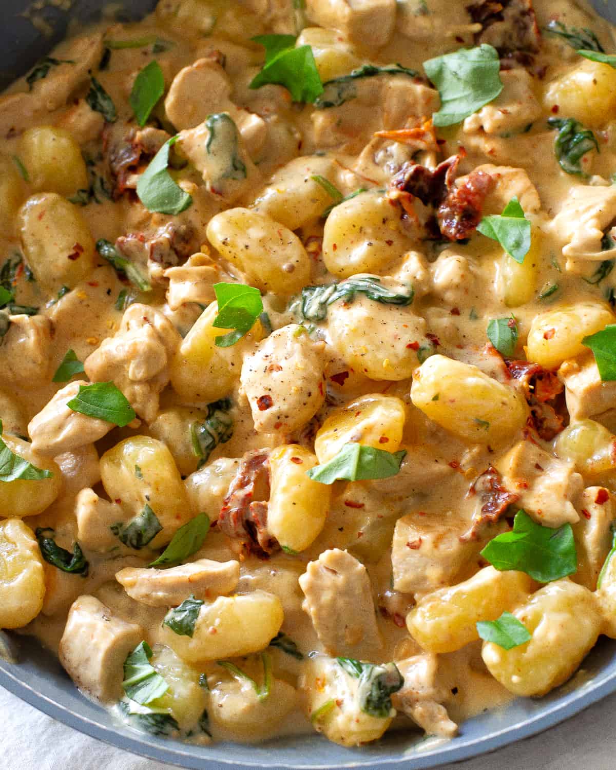 One-Pan Creamy Tuscan Chicken Gnocchi