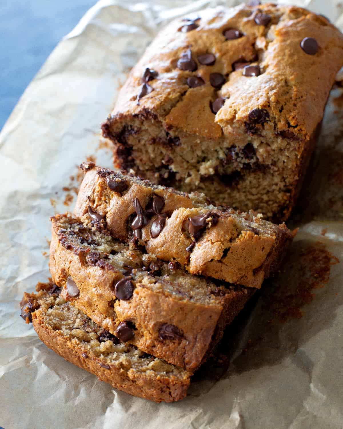 Chocolate Chip Banana Bread slices