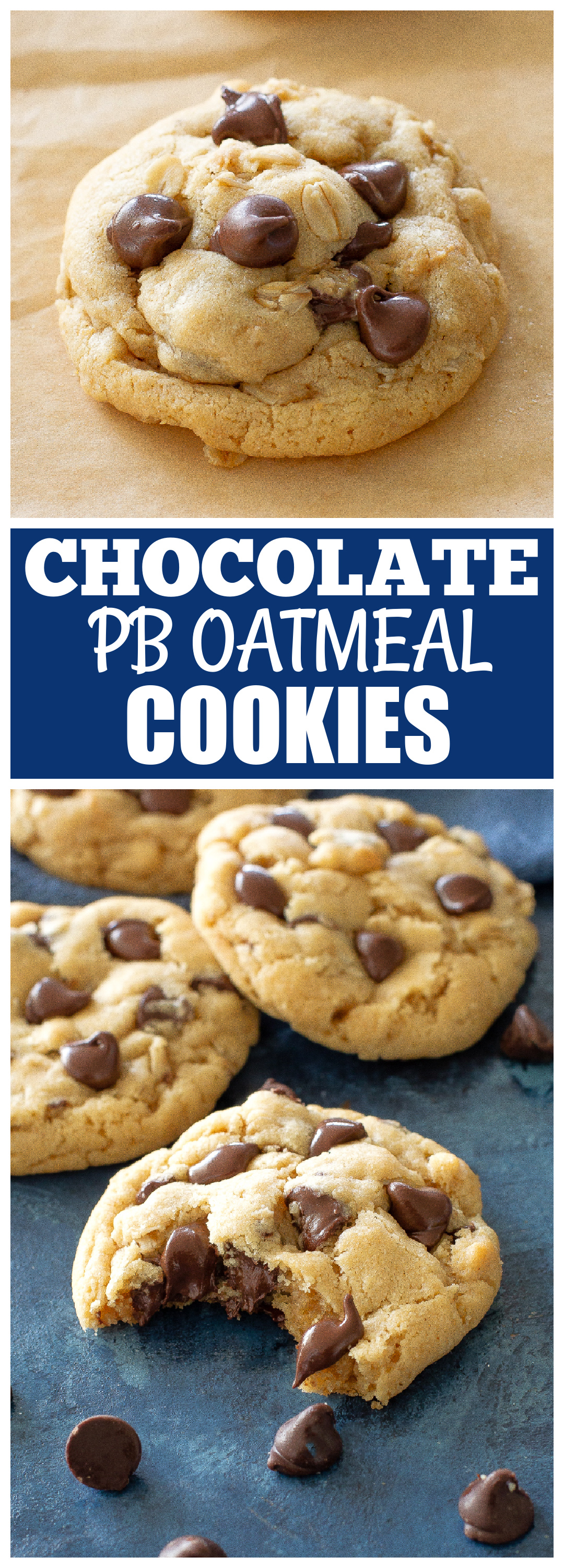 Chocolate Oatmeal Peanut Butter Cookies