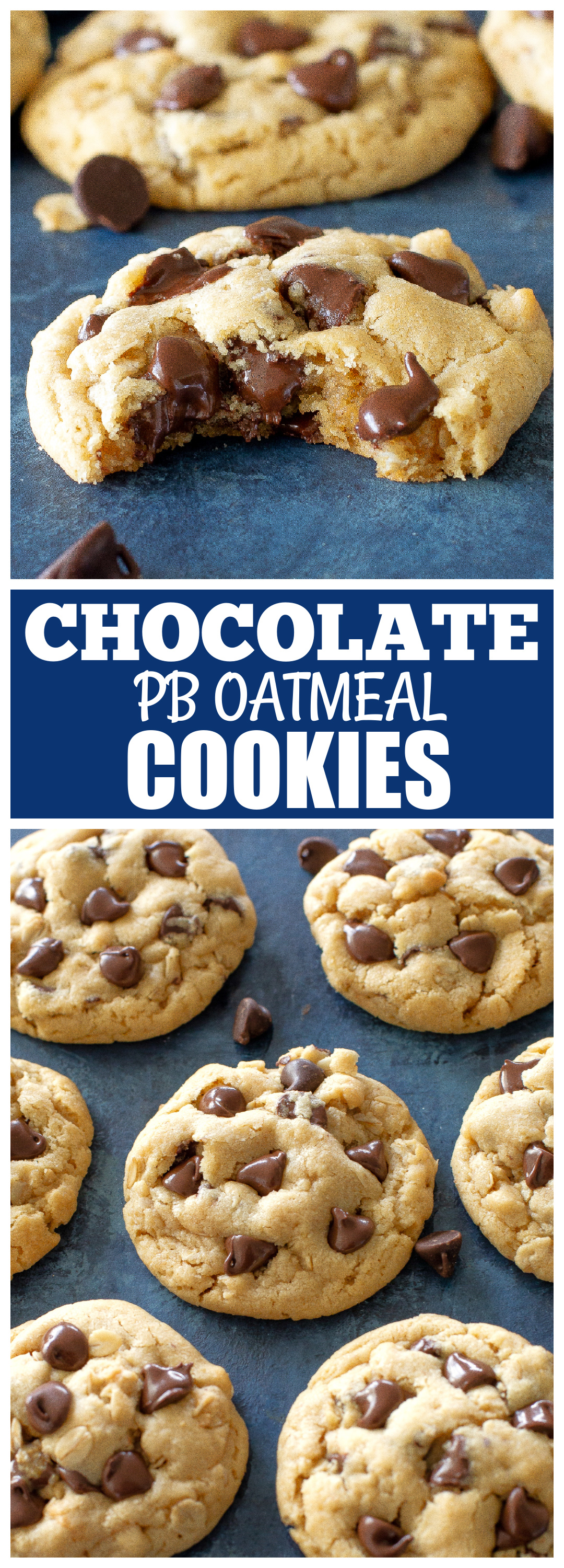 Chocolate Oatmeal Peanut Butter Cookies