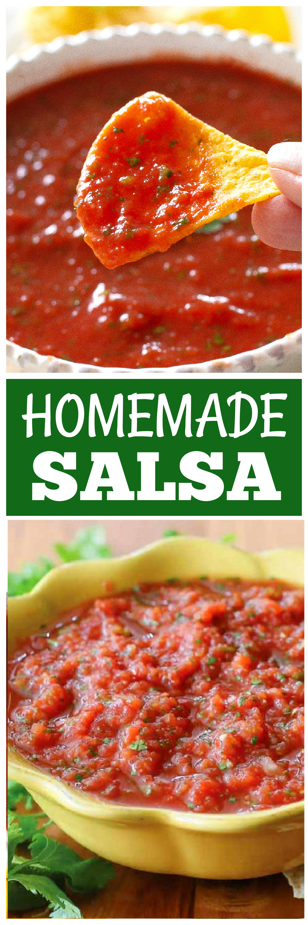 homemade salsa in a yellow bowl