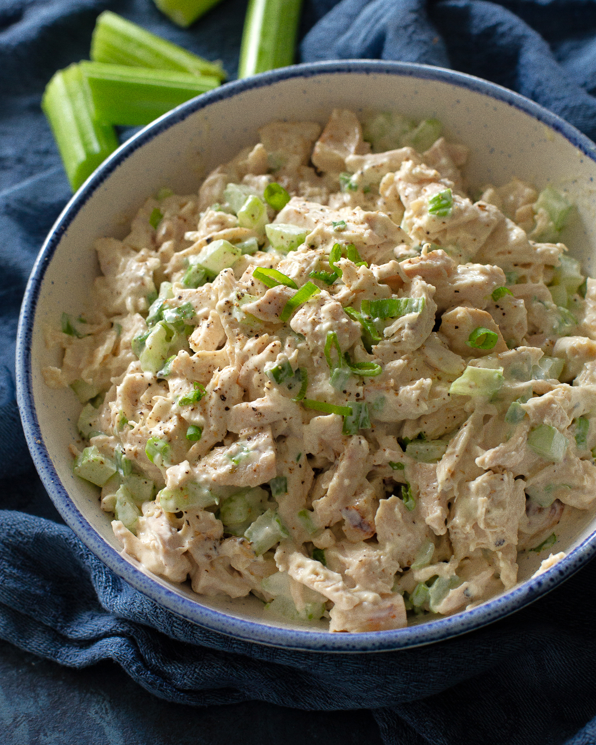 chicken salad in a bowl