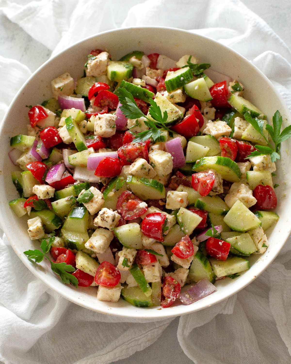 Cucumber Tomato Feta Salad
