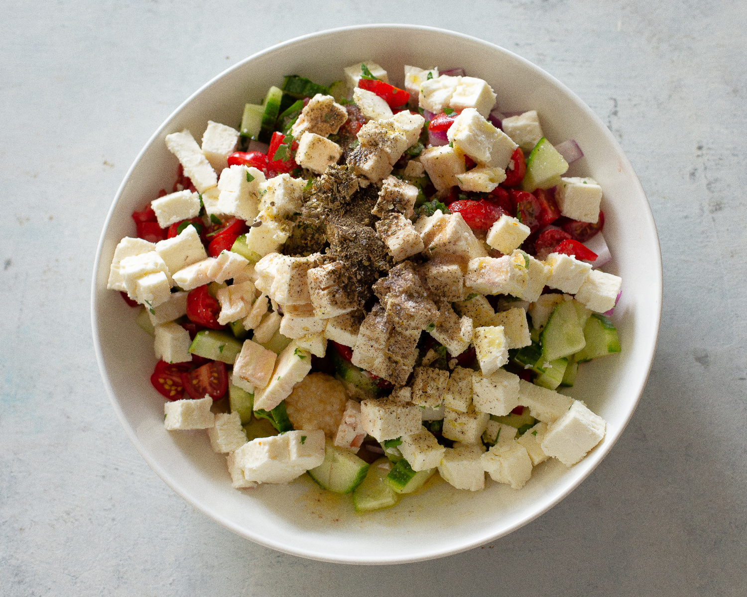 Cucumber Tomato Feta Salad