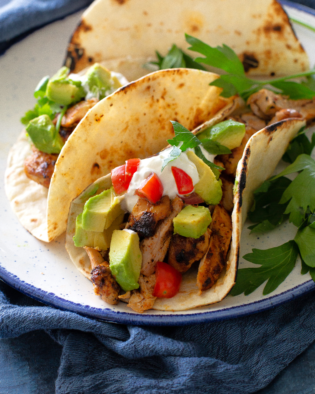 chipotle chicken in a taco
