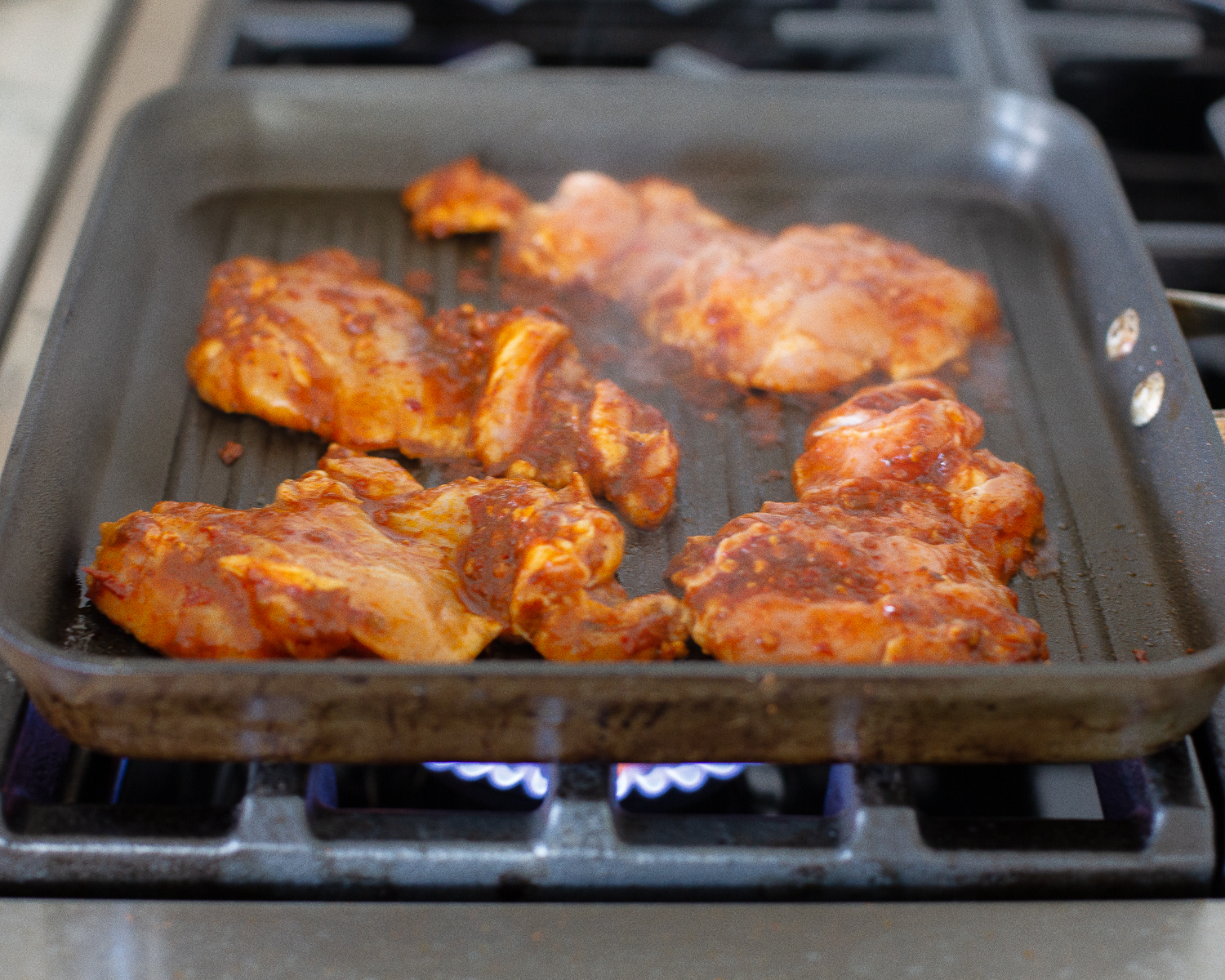 grilling chicken
