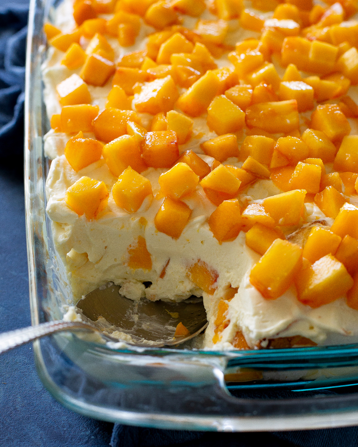 peach cream cake