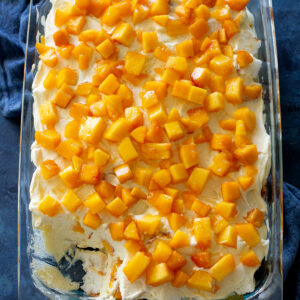peach cream cake