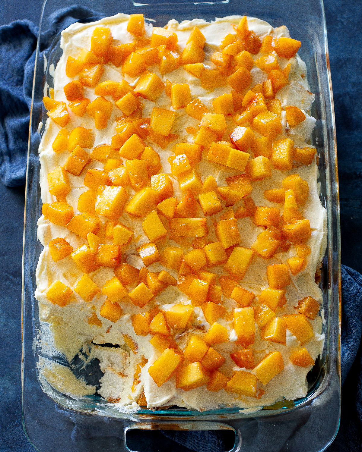 peach cream cake