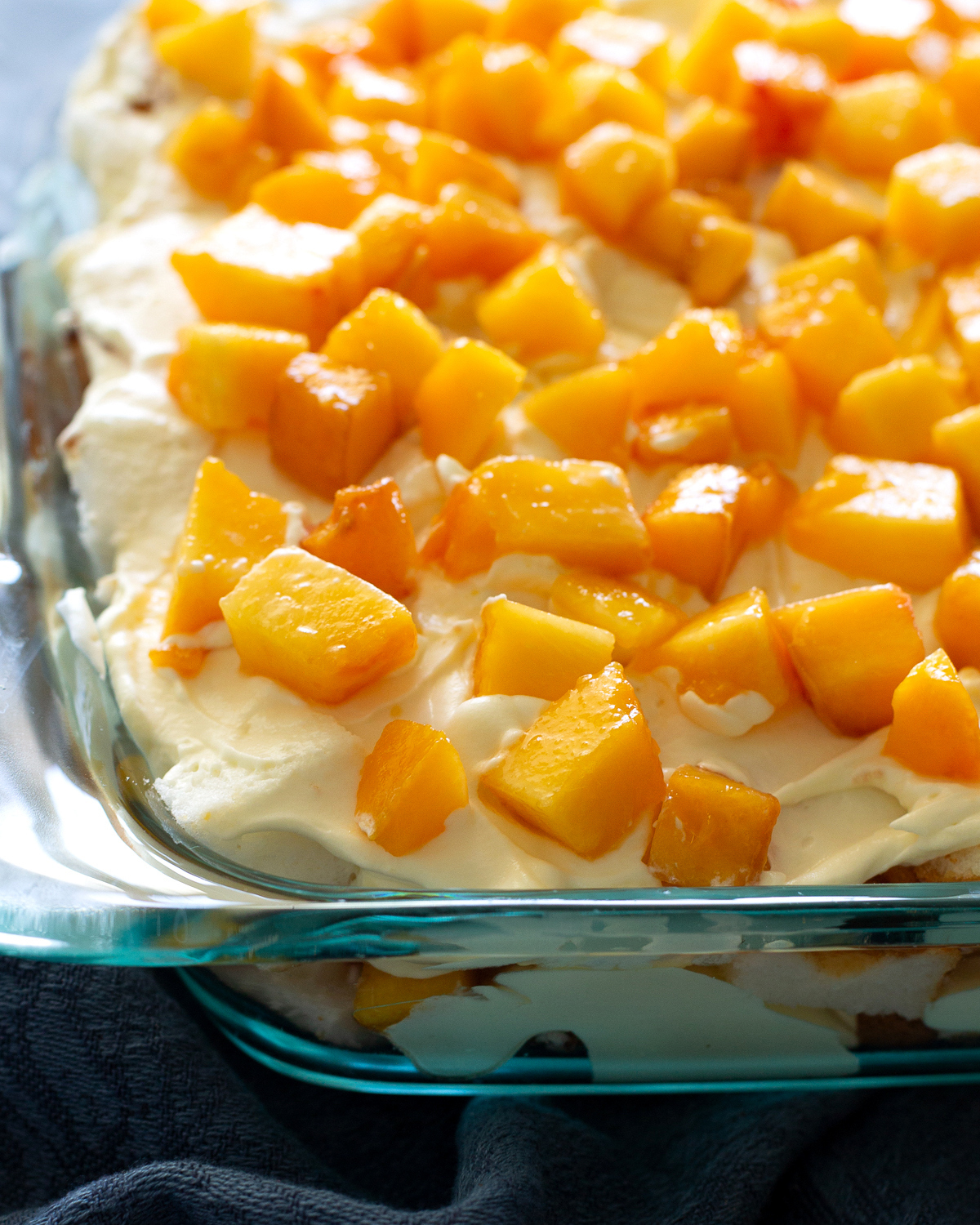 peach cream cake