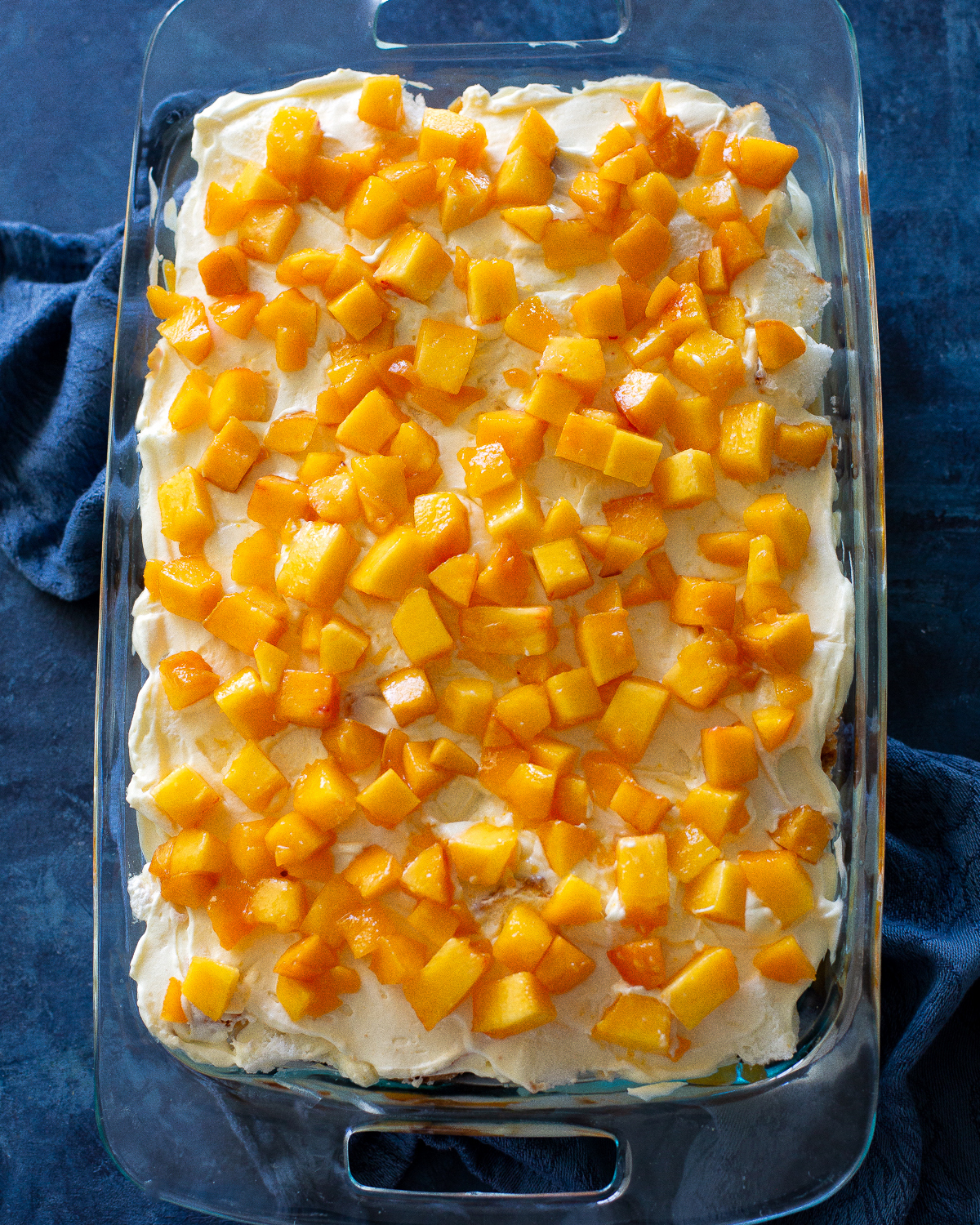 peach cream cake