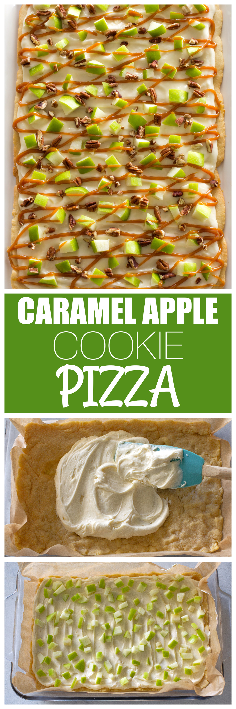caramel apple cookie pizza