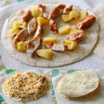 Grilled Chicken and Pineapple Quesadillas 