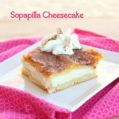 This Sopapilla Cheesecake is layers of cream cheese, crescent dough, and a cinnamon sugar layer. This is the perfect Mexican dessert. the-girl-who-ate-everything.com