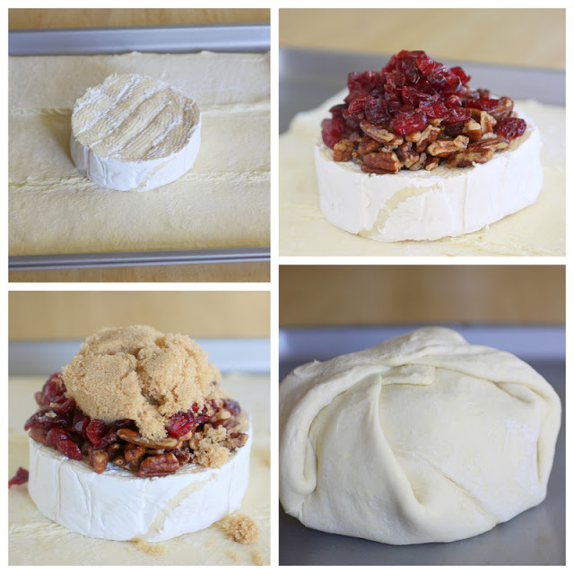 Cranberry Brie En Croute - a festive appetizer that gets devoured in minutes. the-girl-who-ate-everything.com